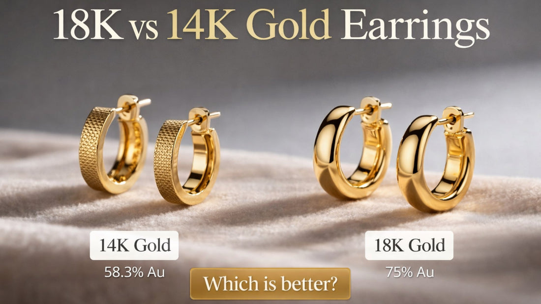 18K vs 14K Gold Earrings