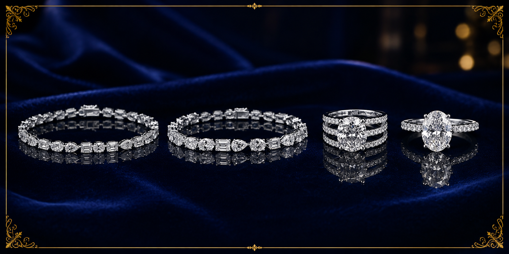 diamond-silver-bracelet-rings
