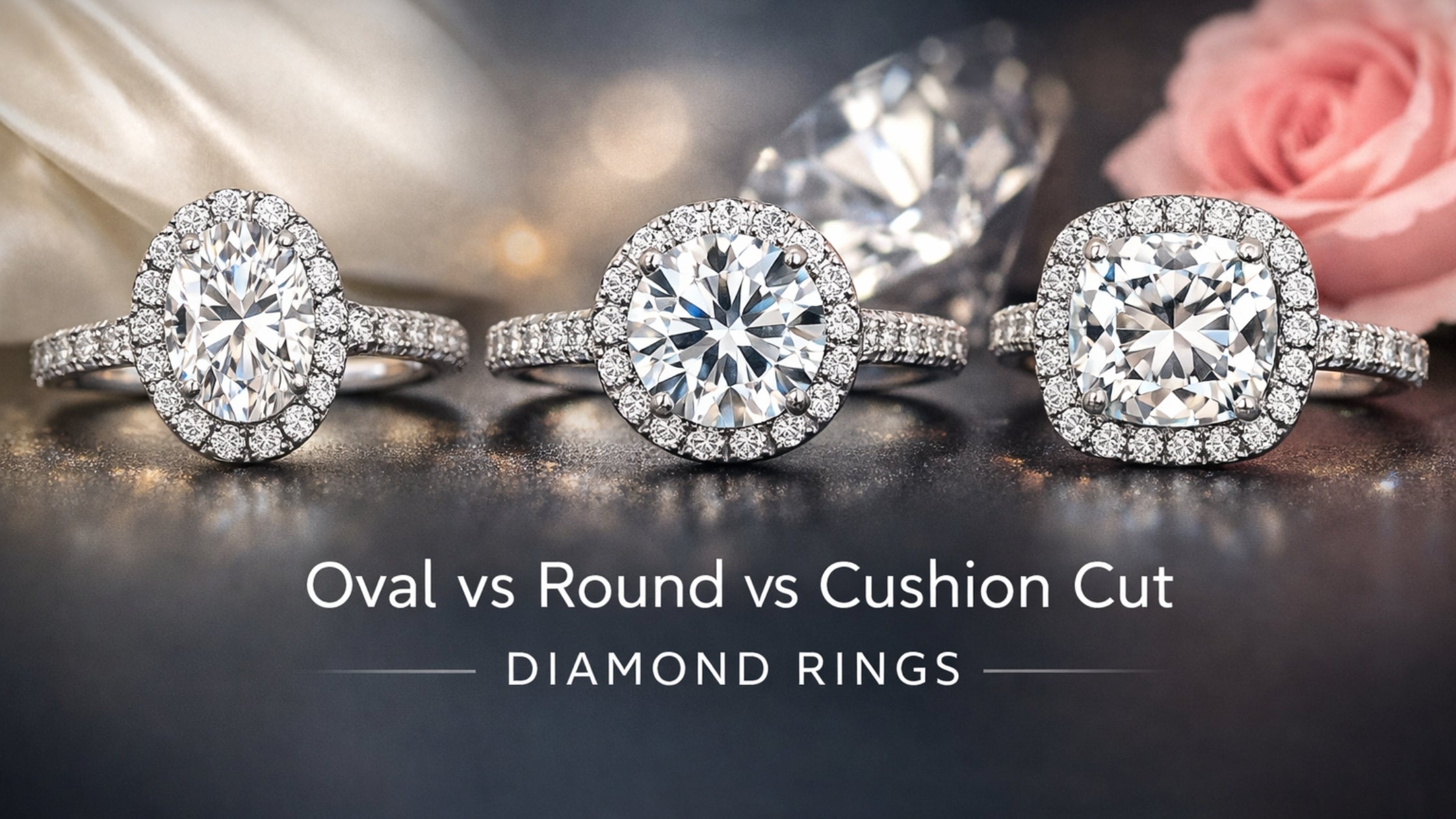 Oval vs Round vs Cushion Cut Diamond Rings