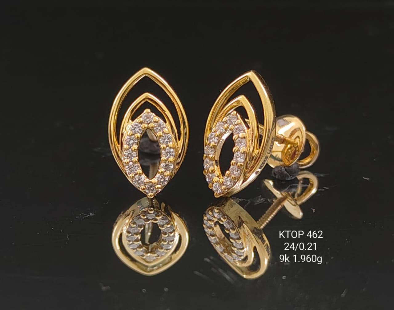 0.21Ct of Earring With Purity of 9K