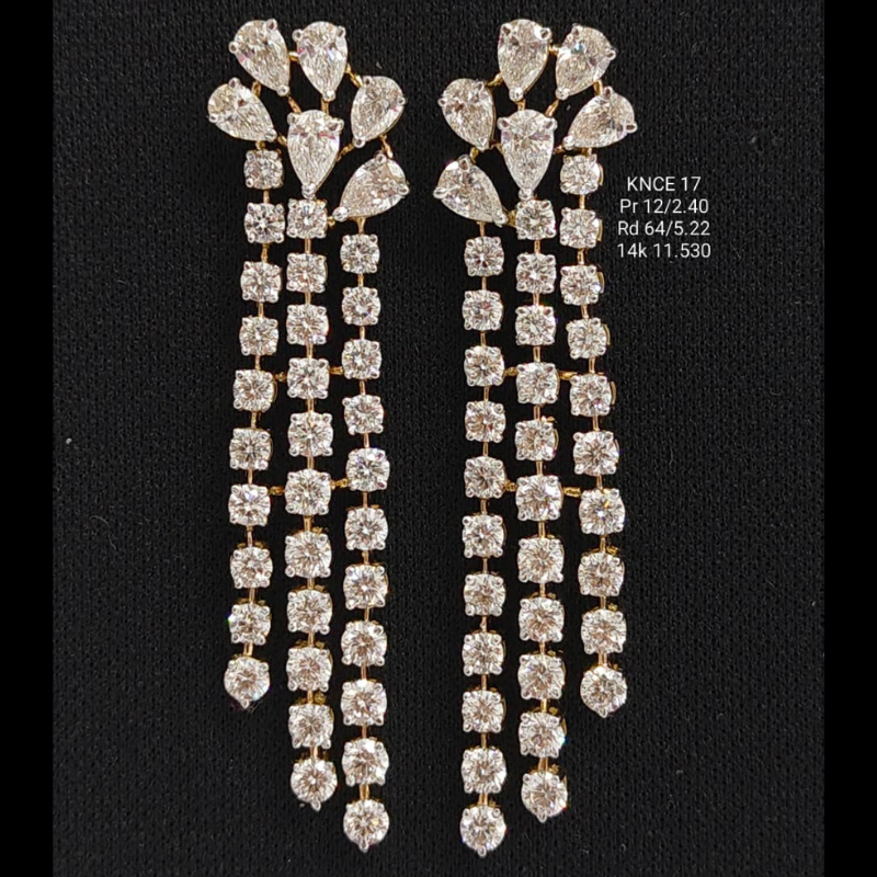 7.62Ct Necklace Earing 14k