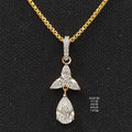 1.6 Ct of LOCKET of Solitaire Paan Shaped Diamond  18K