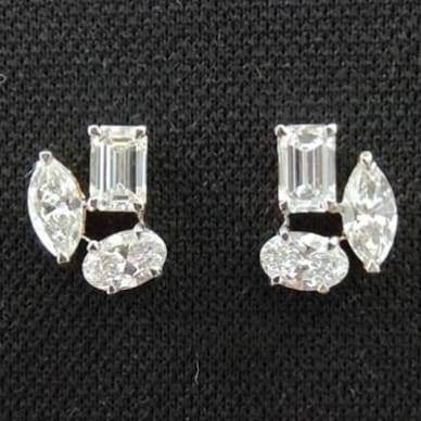 2.67Ct of Earring with the Purity of 18k