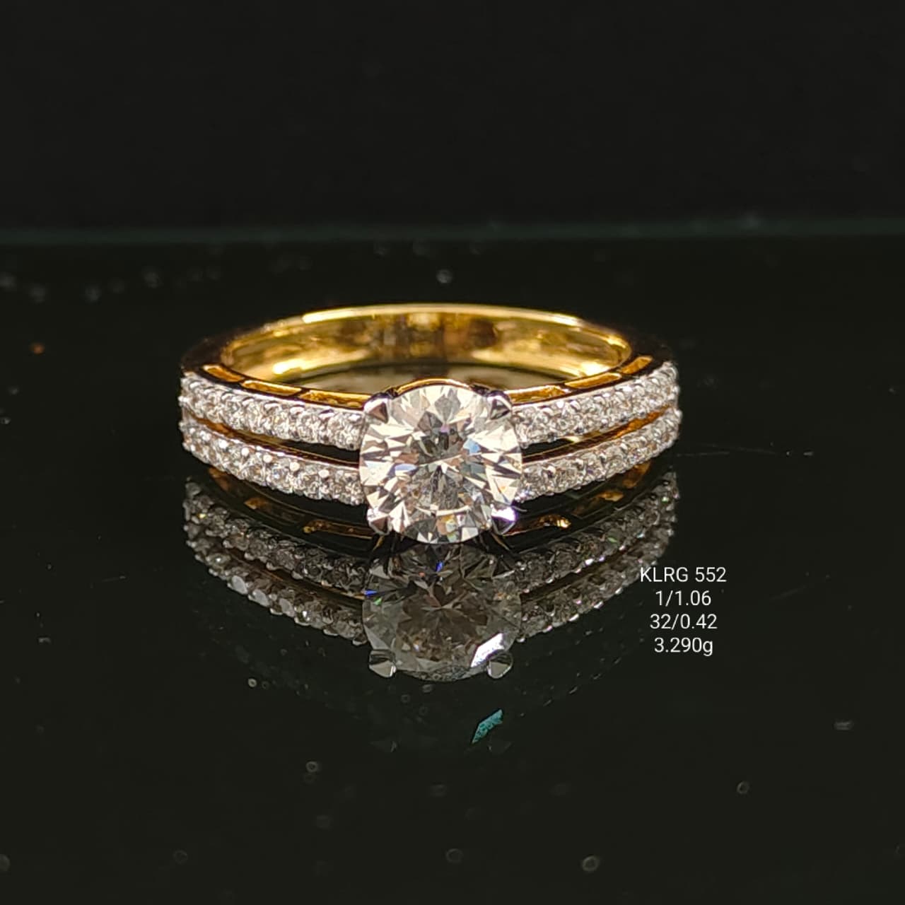 1.48Ct of Ring with the Purity of 18K