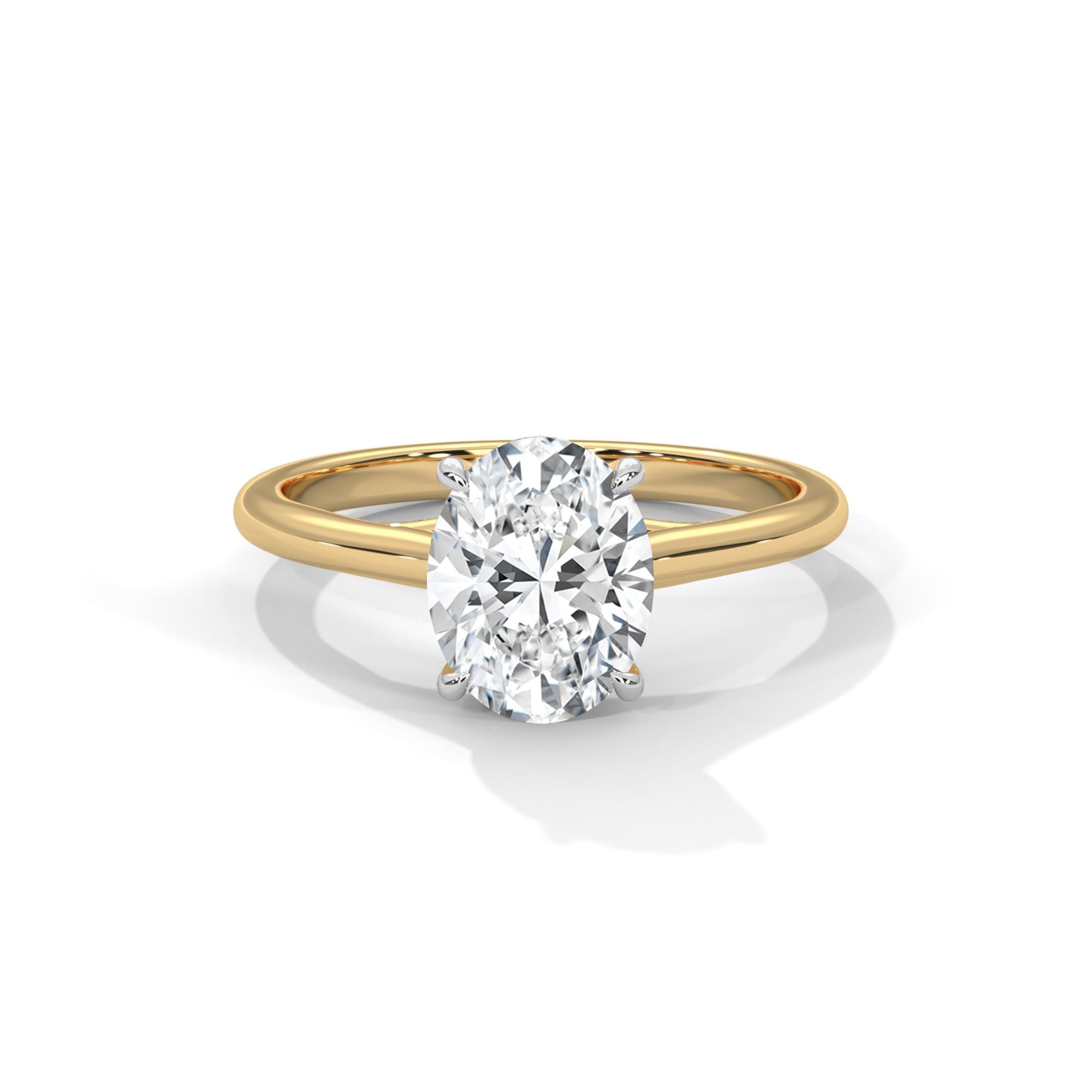 1.00 Ct Ring Oval Brilliant 18Kt Gold