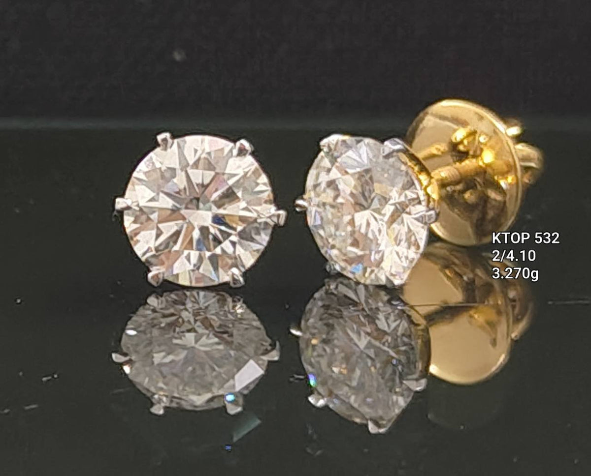 4.1Ct of Earring with the Purity of 18K