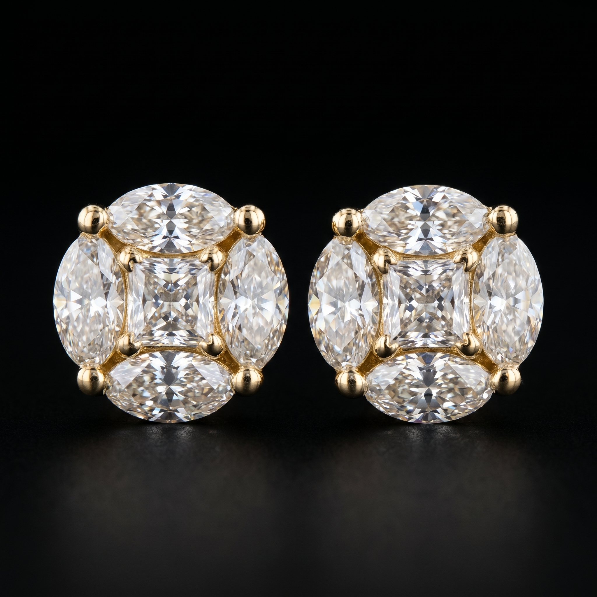 3Ct of Earring With The Purity of 18K
