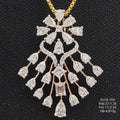 3.29 carat small round shaped diamond locket in 18K gold on black background
