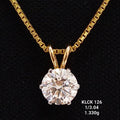 3.04 Ct of LOCKET of Solitaire Round Shaped Diamond  18K