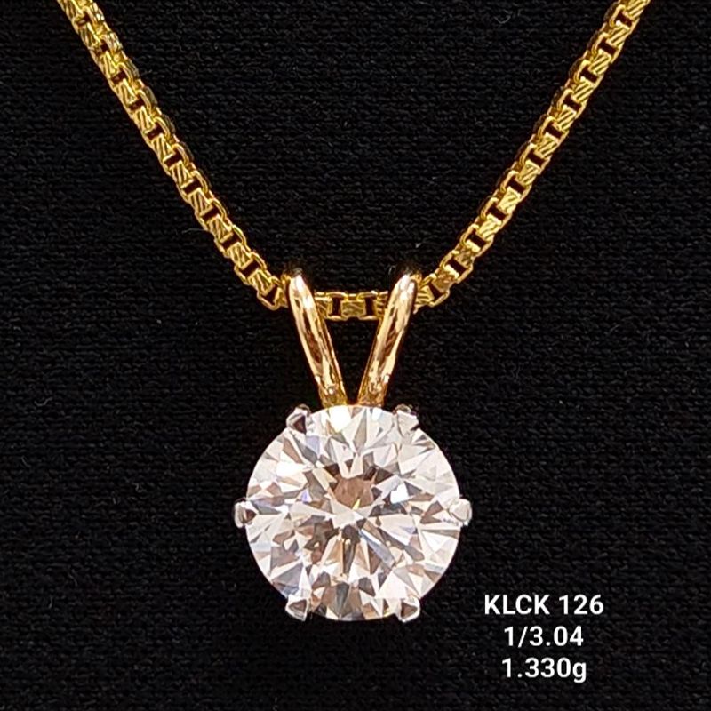 3.04 Ct of LOCKET of Solitaire Round Shaped Diamond  18K