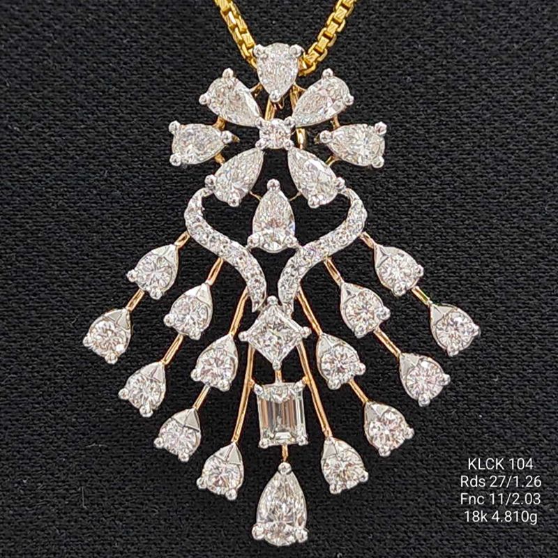 3.29 Ct of LOCKET of Small Round Shaped Diamonds  18K