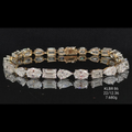 12.36 Ct of BRACELET of Fancy  Shaped Diamonds 18K