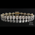 13.21Ct of 23 Diamonds Bracelet with the Purity of 18K