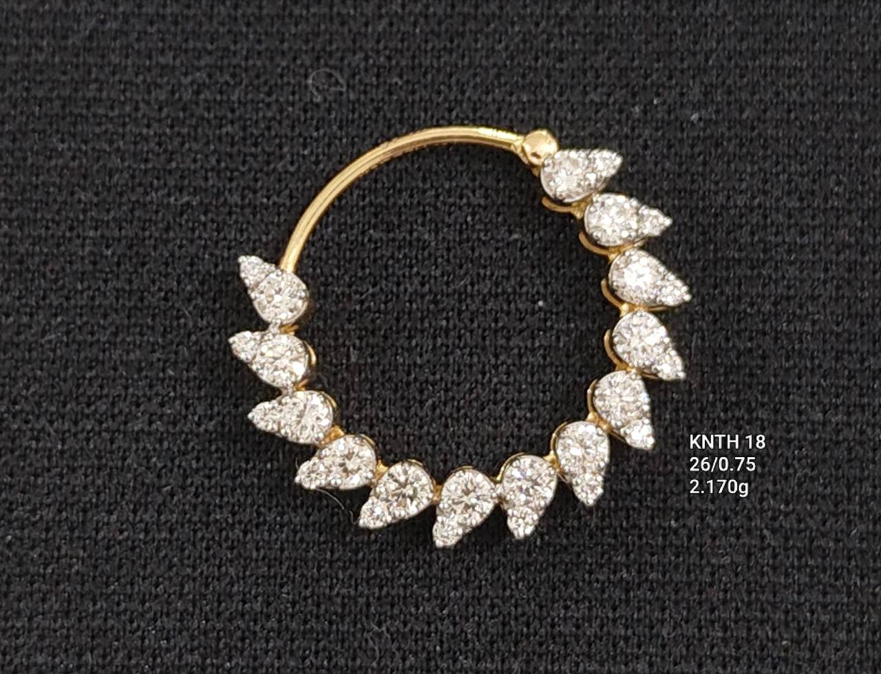 0.75Ct of Nath with the Purity of 18K