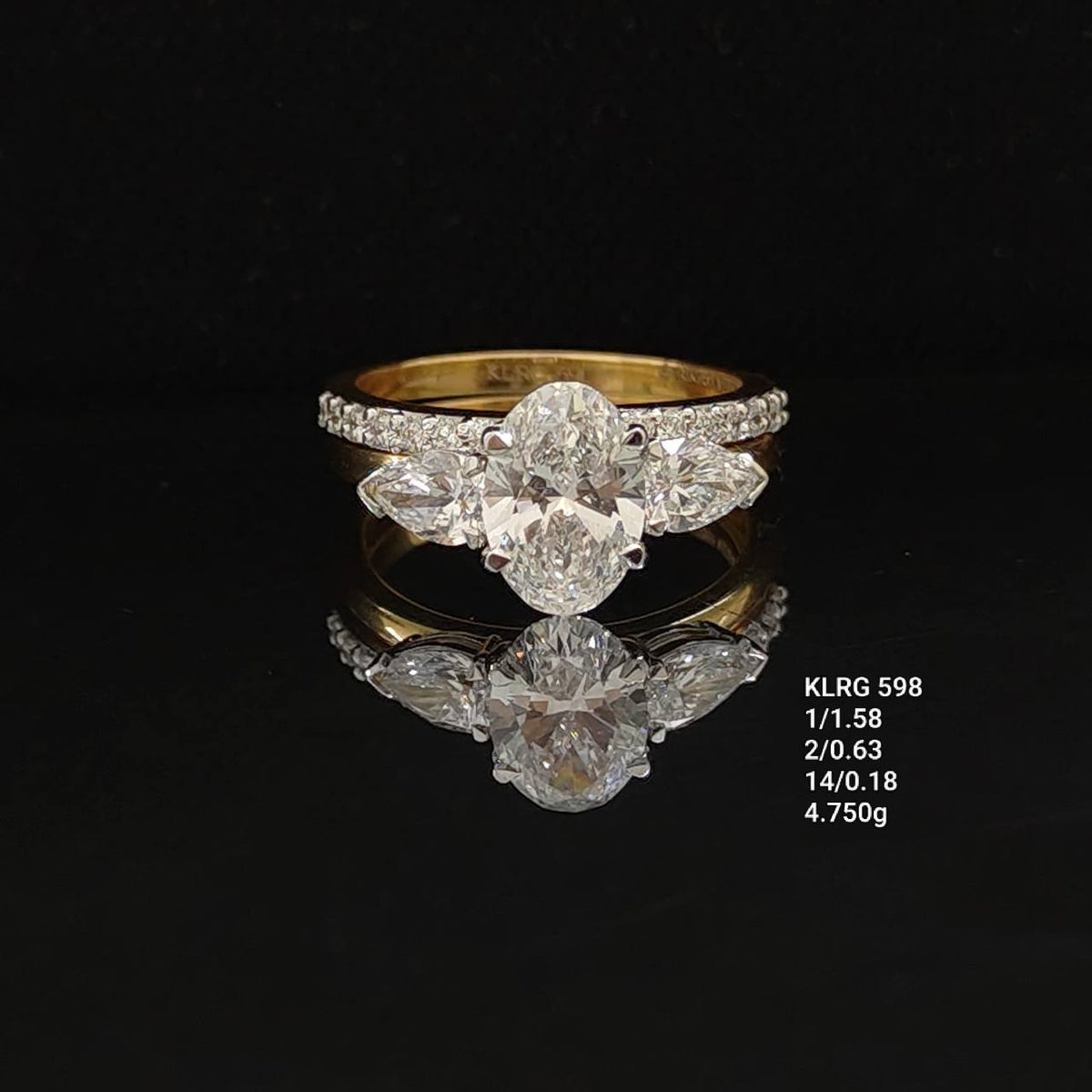 2.39Ct of Ring with the Purity of 18K