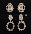 3.07Ct of 3 in Earrings  with the Purity of 18K