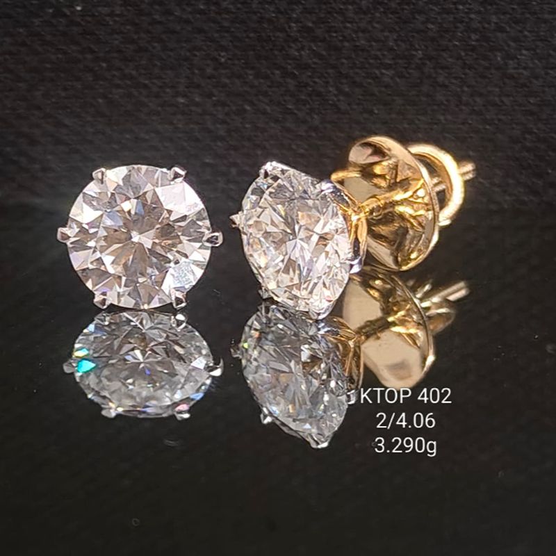 4.06Ct Earings18k