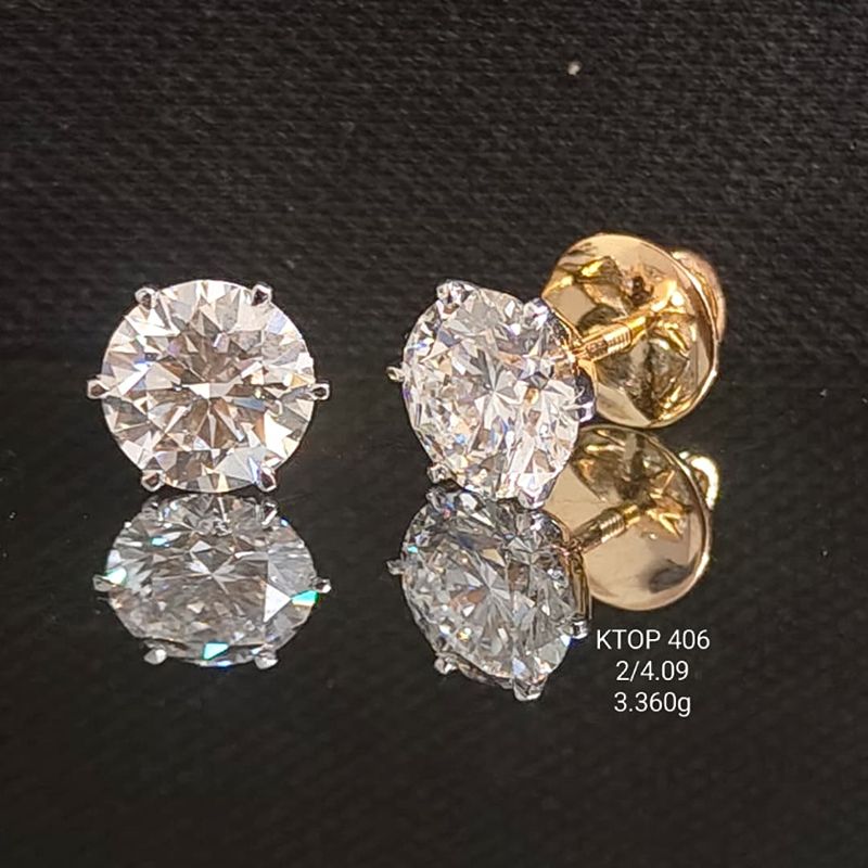 4.09Ct Earings18k