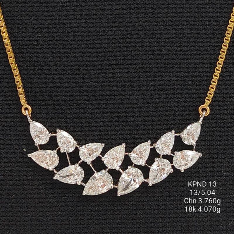 5.04 Ct of PENDANT of Small Round Shaped Diamonds  18K