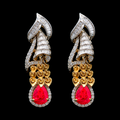 5.94Ct of Locket Earring With the Purity of 18K
