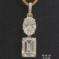 6.2 carat small round shaped diamond locket in 18K gold on black background
