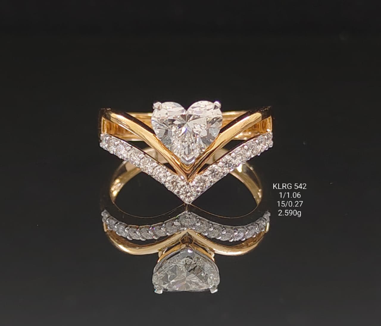 1.33Ct of Ring with the Purity of 18K