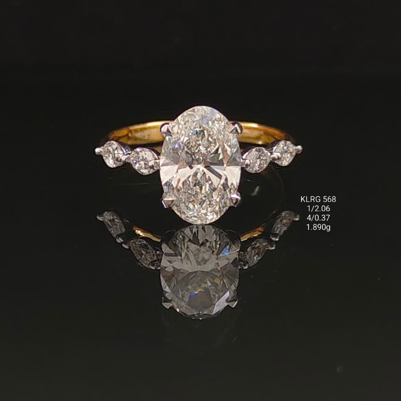 2.43Ct of Ring with the Purity of 18K