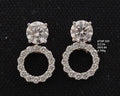 2.88Ct of 3 in 1 Earring with the Purity of 18K