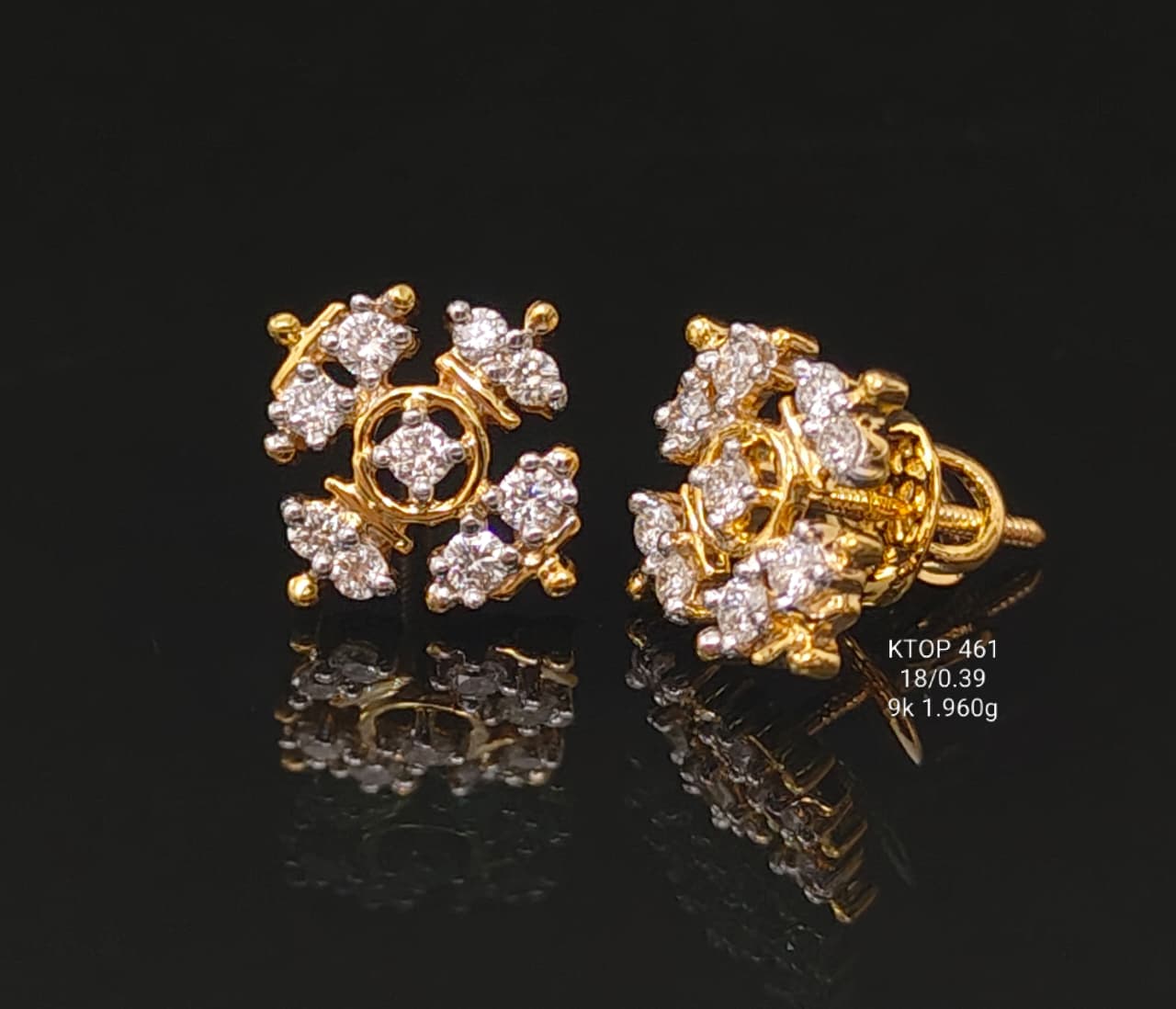 0.39Ct of Earring With Purity of 9K