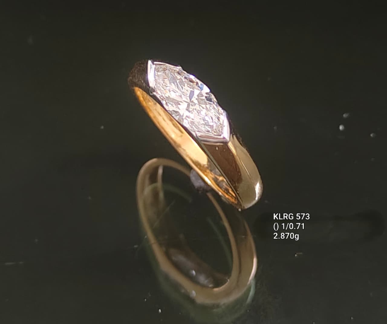 0.71Ct of Ring with the Purity of 18K