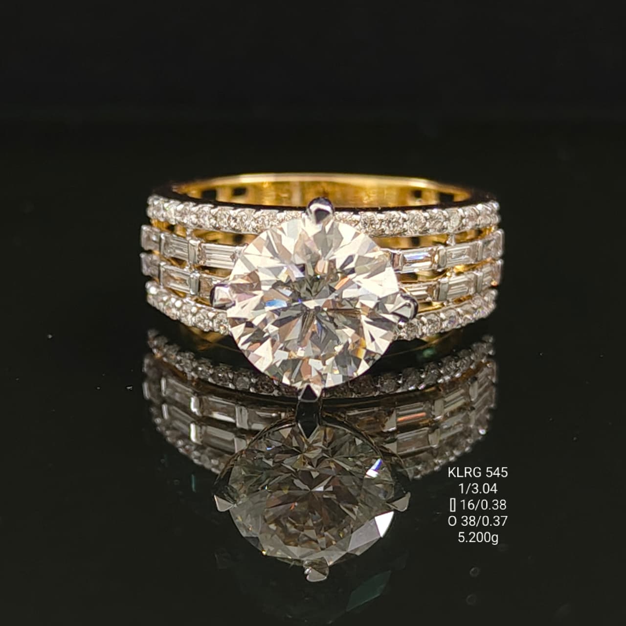 3.79Ct of Ring with the Purity of 18K