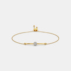 0.026 Ct Round adjustableBracelets with Purity of 14Kt