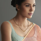 0.026 Ct Round mangalsutra with Purity of 18Kt