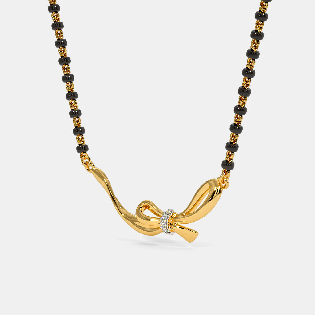 0.026 Ct Round mangalsutra with Purity of 18Kt