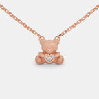 0.008 Ct Round necklaces with Purity of 14Kt