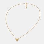 0.007 Ct Round necklaces with Purity of 18Kt