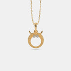 0.016 Ct Round Pendants with Purity of 18Kt