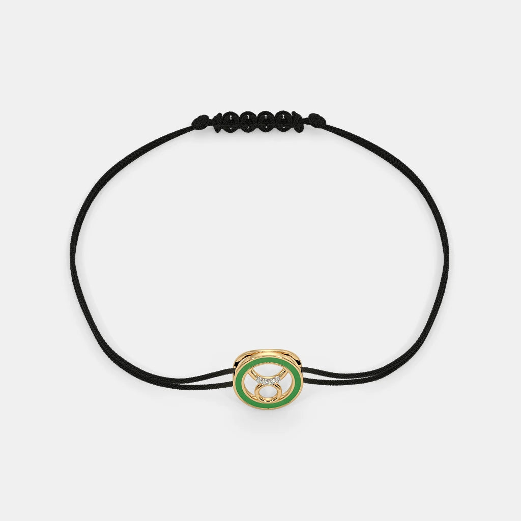 0.008 Ct Round adjustableBracelets with Purity of 18Kt