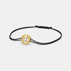 0.011 Ct Round adjustableBracelets with Purity of 18Kt