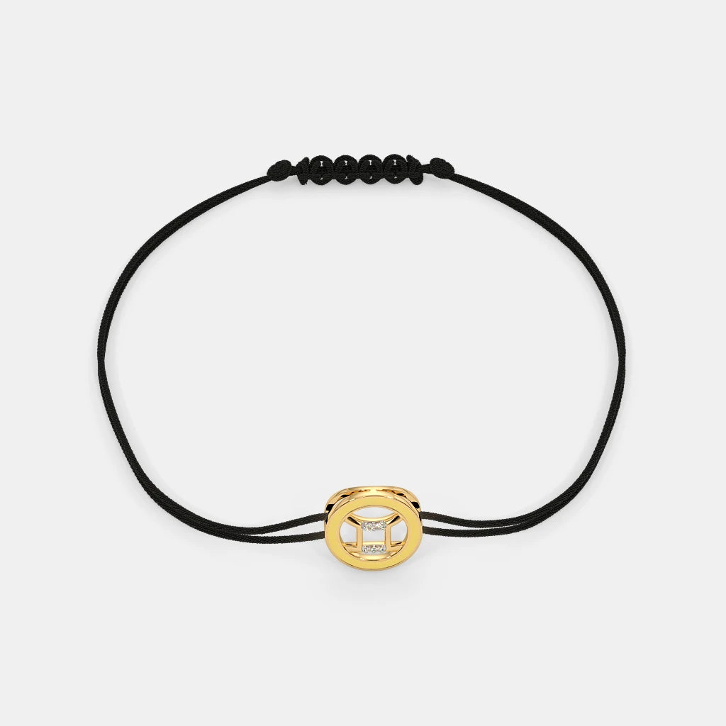 0.011 Ct Round adjustableBracelets with Purity of 18Kt