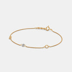 0.018 Ct Round bracelets with Purity of 14Kt