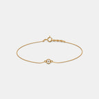 0.008 Ct Round bracelets with Purity of 14Kt