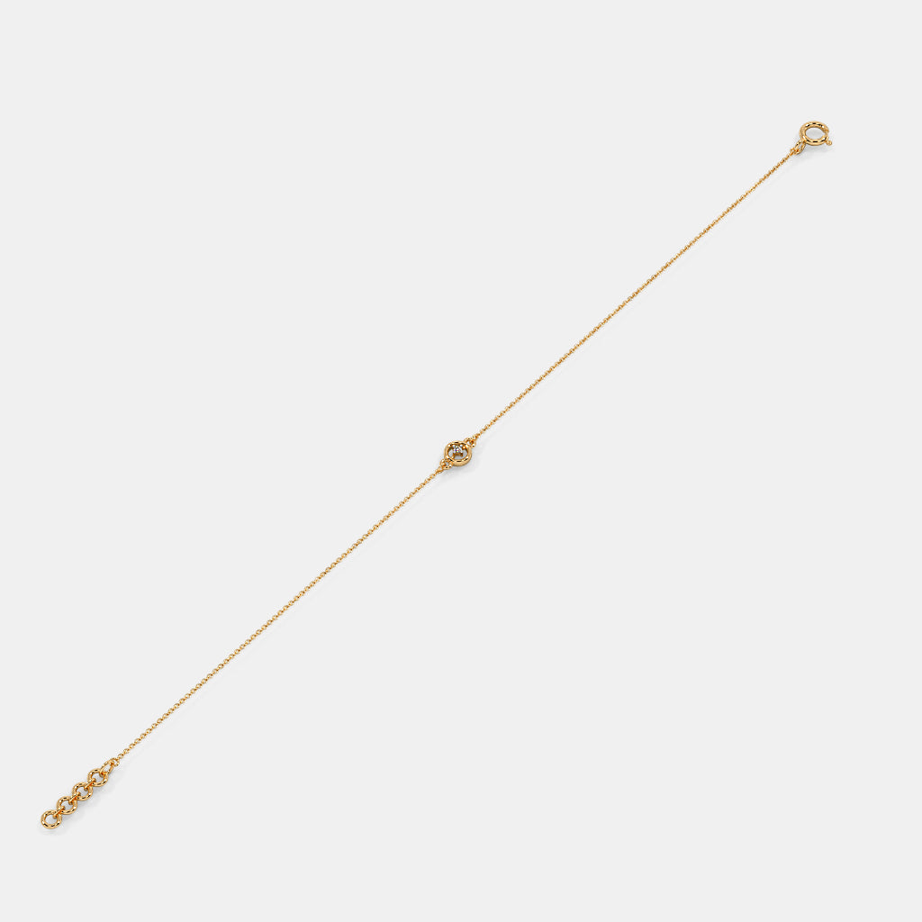 0.008 Ct Round bracelets with Purity of 18Kt