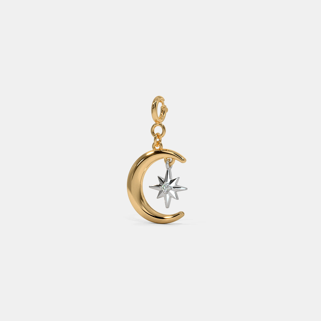 0.010 Ct Round charms with Purity of 14Kt