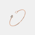 0.041 Ct Round Kids Bangle with Purity of 14Kt