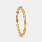 0.237 Ct Round bangles with Purity of 14Kt