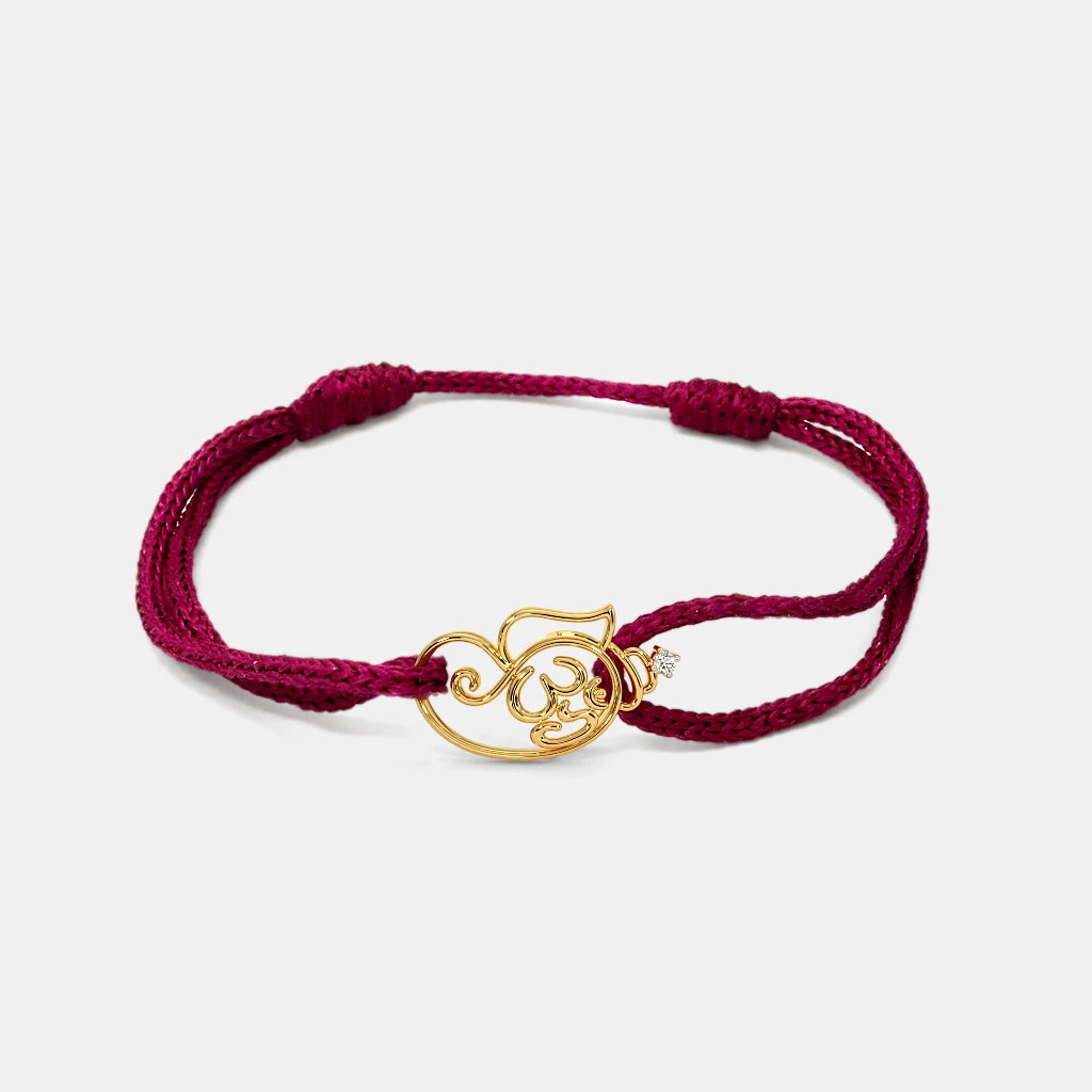 0.015 Ct Round adjustableBracelets with Purity of 18Kt