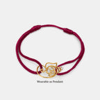 0.015 Ct Round adjustableBracelets with Purity of 18Kt