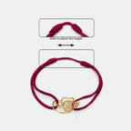 0.015 Ct Round adjustableBracelets with Purity of 18Kt