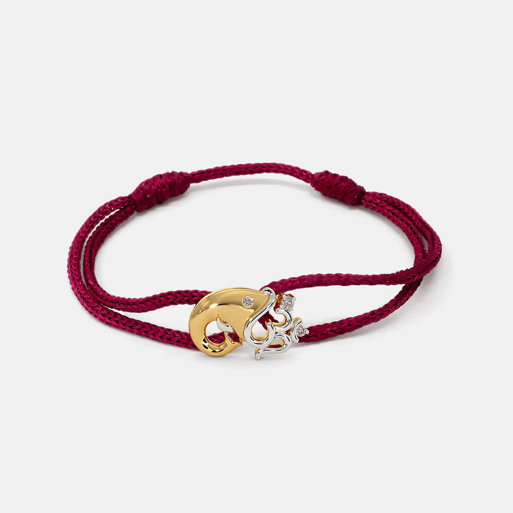 0.058 Ct Round adjustableBracelets with Purity of 14Kt